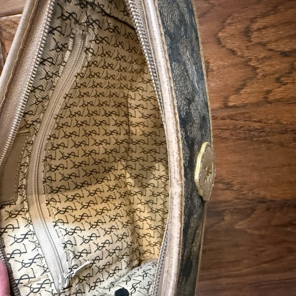 Vintage Yves Saint Laurent Black and Gold Patterned Bag - Picture 3 of 3